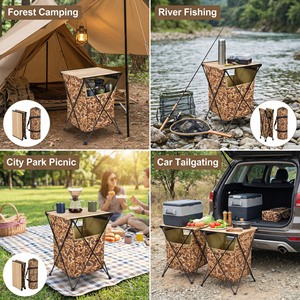 Table de pique-nique pliante en aluminium <span class=keywords><strong>Qing</strong></span> <span class=keywords><strong>Mu</strong></span>, personnalisée, pour le camping en plein air, légère et mobile - Product Image 6