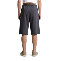 Shorts amples pour hommes XUFEI en molleton bouclette 100 % coton épais, personnalisables avec logo, idéaux pour la gym et l'entraînement