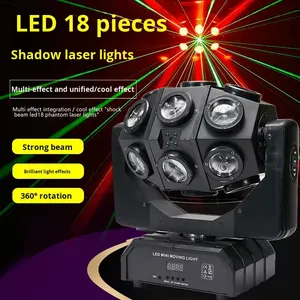 Luz Móvil de Cabeza Borui 18x RGBW 4 en 1 con Láser |   <span class=keywords><strong>DMX512</strong></span> Sonido Activo 6000K DJ Club KTV IP20 110-240V - Product Image 1