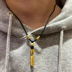 Colgante Dorado con Cuentas de la Suerte para Hombre, Cadena para Suéter Versátil 2023, Regalo de Cumpleaños para <span class=keywords><strong>Novio</strong></span> - Product Image 5