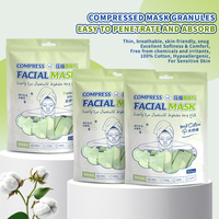Feuilles de masque compressées jetables à forte absorption 100% coton naturel hypoallergénique Masque facial DIY pour peaux sensibles Approvisionnement en vrac