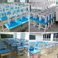 Meubles de classe en plastique colorés, bureau et chaise pour élèves de maternelle, préscolaire et primaire