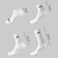 Calcetines Deportivos Clásicos de Algodón Grueso Personalizados para Hombre, Calcetines Blancos con Logotipo Personalizado, Calcetines Deportivos Modernos