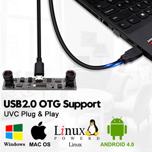 <span class=keywords><strong>Caméra</strong></span> <span class=keywords><strong>USB</strong></span> stéréo 3D ELP <span class=keywords><strong>HD</strong></span> couleur UVC CMOS OV9712 à double objectif pour <span class=keywords><strong>caméra</strong></span> VR 3D, imprimante 3D - Product Image 4