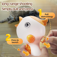 Lanzador de Golosinas Interactivo de Plástico Personalizado para Mascotas, Juguete Educativo para Perros, Gatos y Hámsteres, para Entrenamiento en Interiores/Exteriores, Disparador Manual de Snacks