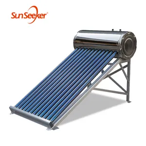Kompletter Solar Geysir 80L 100L 150L 200L 250L 300L Edelstahl druckloser Vakuumröhren-Solar warmwasser bereiter