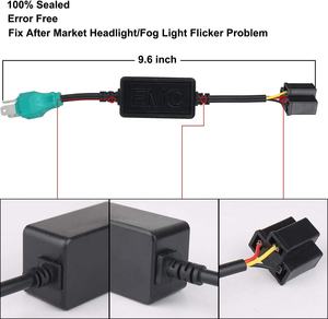 <span class=keywords><strong>LED</strong></span>フラッシュエラーフリー抵抗器配線CanbusLEDヘッドライトシステムH49003ハーレージープ用アンチフリッカーハーネスキャンセラーデコーダー - Product Image 6