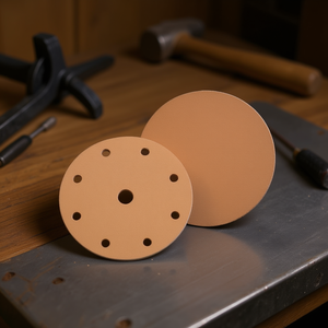 Disco de Lijado con Velcro Ttake, 6+1 Agujeros, Grano 500, Abrasivo de Corindón para Pulir Madera y Metal - Product Image 3