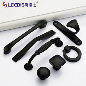 Lideshi Furniture Handles <b>Black</b> Cabinet Drawer Pulls Bar <b>Knobs</b> Door Hardware Durable - Product Image 1