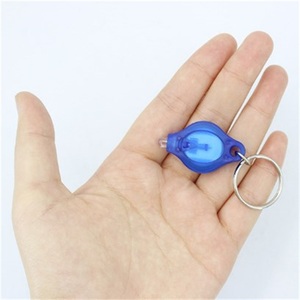 Portachiavi LED luce bianca blu Mini torcia rotonda di plastica portatile piccola torcia regalo bomboniera di alta qualità - Product Image 5