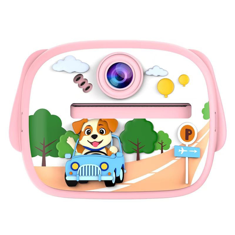 Pink driving puppy