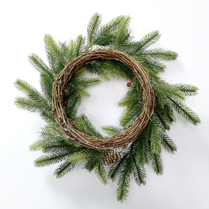 Guirnalda de Navidad Ecológica de 40 cm, Decoración Navideña para Interiores y Exteriores, Guirnalda de Ratán - Product Image 5