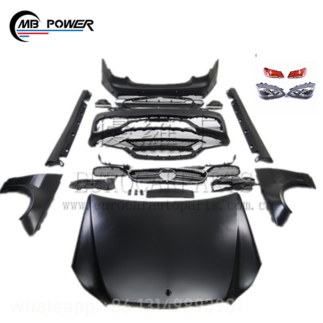 E Class W212 E200 E300 E260 Body Kit to E63 Style with Front Bumper Bonnet Head Lamp Taillights Diffuser Ehaust Tips