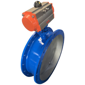 Válvula de Mariposa de Acero al Carbono para Ventilación Neumática D641W-6C, Resistente a Altas Temperaturas, para Ductos de Gases de Escape, Calefacción y Polvo - Product Image 1