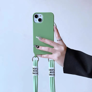 Funda de Celular de Lujo para Mujer, con Correa de <span class=keywords><strong>Mano</strong></span> y Bandolera, Diseño de Collar, TPU Sólido, para <span class=keywords><strong>iPhone</strong></span> 13 12 <span class=keywords><strong>11</strong></span> Pro Max - Product Image 5