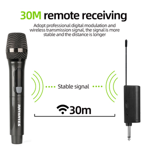 Microfono wireless RAYHAYES U-H200 Microfono portatile ricaricabile UHF adatto per performance di <span class=keywords><strong>karaoke</strong></span> - Product Image 2