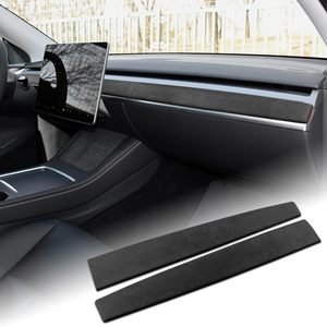 Cubierta Decorativa para el Panel de Instrumentos del Automóvil, Estilo Alcantara, para Tesla Model 3 Y 2017-2024, Tira Decorativa para el Tablero, Accesorios Interiores para el Automóvil - Product Image 1