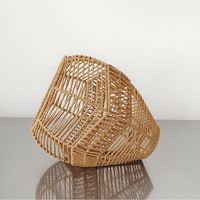 Abat-jour en corde de papier en forme de poire avec grille ajourée, suspension en forme de goutte, anneau métallique, lampe de plafond ou de table, Art Déco, Ramadan