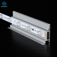 Caja de Luz LED de Alta Luminosidad para Pancartas Retroiluminadas SEG, Marco de Perfil de Aluminio sin Marco, Tela Elástica, para Techo