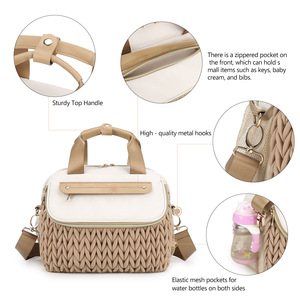 Nouveau <span class=keywords><strong>sac</strong></span> <span class=keywords><strong>de</strong></span> <span class=keywords><strong>maternité</strong></span> matelassé brodé imperméable super léger pour poussette, <span class=keywords><strong>sac</strong></span> à main extérieur et <span class=keywords><strong>sac</strong></span> bandoulière grand format - Product Image 2