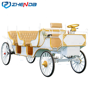 Carruajes de Caballos Estilo Boda para Recorridos Turísticos en Parques, Vehículo de Ruedas Tirado por Caballos, Carro Retro en Venta - Product Image 3