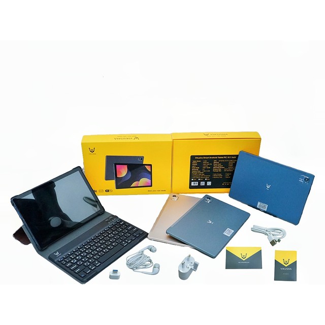 VIKUSHA New Arrival 6+128GB Android Tablet Calling Tablette Pulg 2 in 1 Tablet Pc Education OEM With Keyboard