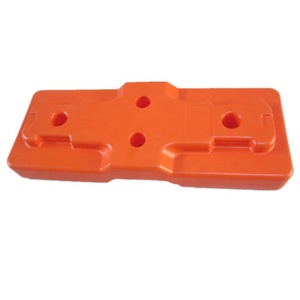 Base <span class=keywords><strong>de</strong></span> valla <span class=keywords><strong>de</strong></span> piscina temporal anti UV, HDPE naranja, 600x230x90mm, con <span class=keywords><strong>cemento</strong></span> - Product Image 2