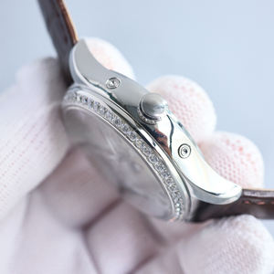 Montre à remontage automatique avec affichage de la date complète, mouvement résistant aux chocs, boîtier diamanté Stealth Wealth marron, vente flash - Product Image 3