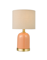 Lampe de table LED en céramique corail style moderne glamour avec abat-jour flexible en tissu de lin et en fer pour salon