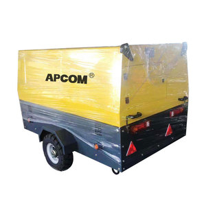 새로운 2021 APCOM 145 psi 185CFM 185 CFM 8bar 디젤 스크류 공기 압축기 광산 및 드릴링 사용 잭 해머 116psi - Product Image 3