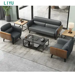 Liyu Nordic fabric sofas chair furniture simple modern reception desk and chair combination light luxury living room sofa