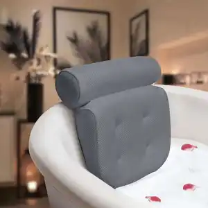 SPA Non-Slip Bath Pillow With Suction Cups Bath Tub Neck Back Support Headrest Pillows Thickened Home Cushion Acceceriors