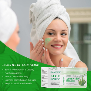 Gommage visage bio à l'aloe vera et à la vitamine E Exfoliant anti-acné Enlever la peau de Deod et améliorer le teint et la texture de la peau - Product Image 3