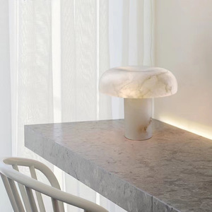 Lampada da Comodino di Lusso Moderna con <span class=keywords><strong>Base</strong></span> in Marmo Lucidato Impermeabile per Camera da Letto e Ville - Product Image 5