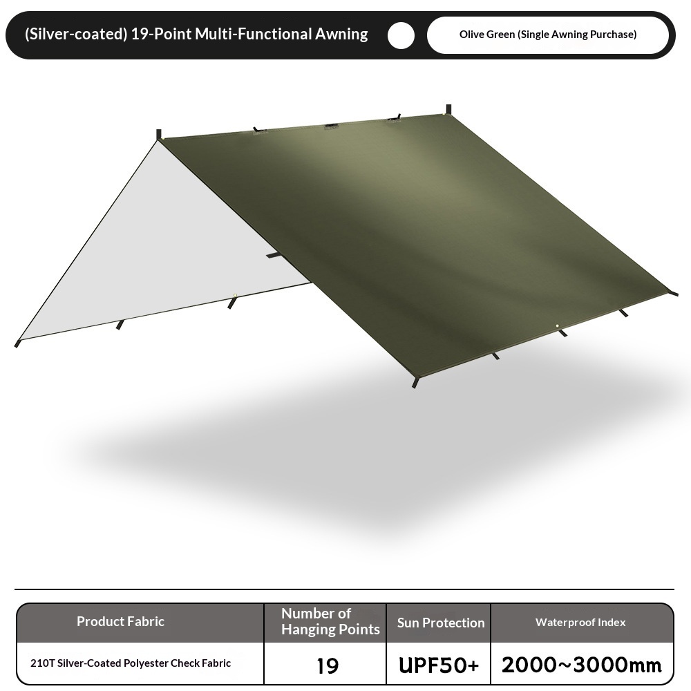 210T polyester cloth olive green single canopy
