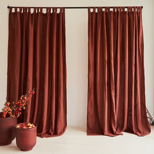 Cortinas de Lino Orgánico Francés Personalizadas para la Sala de Estar, Cortina de Ducha, Tela de Lino Puro al por Mayor - Product Image 1