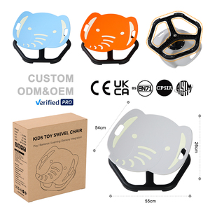 Chaise sensorielle pour tout-petits autistes, siège tournant lumineux pour enfants avec tabouret d'équilibre, jouet pivotant en plastique fabriqué en métal durable - Product Image 2