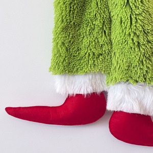 Green Grinch Leg <b>Bow</b> Hanging Ornament <b>Red</b> Elf Boots Design Christmas Front <b>Door</b> Wreath Decor Supplies - Product Image 3