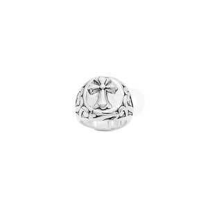 Anillo de Plata 925 con Cruz Abombada de Estilo Medieval, con Bordes Decorativos de Alta Calidad que Crean una Dimensión Tridimensional - Product Image 1