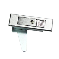 Serrure de panneau en alliage de zinc de qualité supérieure avec finition chromée sablée à bouton-poussoir, loquet à rotation automatique, utilisation gauche/droite pour armoires électriques