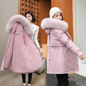 Manteau D'Hiver Décontracté en Fourrure Pas Cher pour Femmes, Parka pour Femmes avec Col en <span class=keywords><strong>Laine</strong></span>, Vestes D'Hiver pour Dames, Vêtements D'Hiver Féminins - Product Image 3