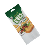 Sachet alimentaire en plastique imprimé sur mesure, scellé à l'arrière, en Mylar, pour emballage alimentaire, sachet thermoscellable à fond plat pour biscuits, noix et snacks séchés