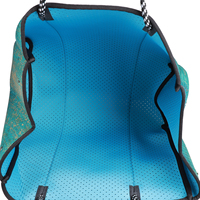 Ensemble de sacs fourre-tout en néoprène perforé pour femmes, grande capacité, imperméable, pliable, sac de plage avec pochette zippée assortie