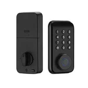 Hot Sell Tuya APP Smart Deadbolt Lock Fingerprint Password Mechanical Key Remote Unlock Smart Door Lock