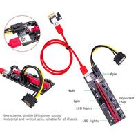 Tarjeta adaptadora de elevador VER009, Cable de alimentación de 15 pines a 6 pines, USB 3,0, PCI-E, VER 009S, Express, 1X, 4x, 8x, 16x, novedad