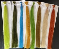 Fluor faser Fliegen binden Flash Material Synthetisches Haar Fisch köder Köder Salzwasser Streamer Fliegen Hecht Forellen Angeln