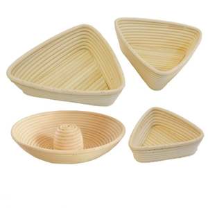 Cesta de prueba de pan de ratán hecha a mano, raspador de masa cojo para pan - Product Image 1