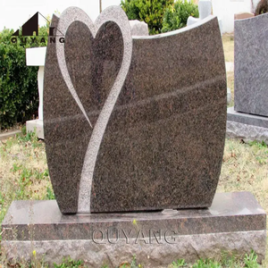 Vente en gros de pierres tombales funéraires en <span class=keywords><strong>pierre</strong></span> naturelle, pierres tombales de <span class=keywords><strong>cimetière</strong></span>, monument en forme de coeur en granit - Product Image 5