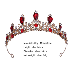 Precio barato Boda nupcial accesorios para el cabello real barroco princesa Metal cristal Rhinestone Tiara cumpleaños niña Corona al por mayor - Product Image 3