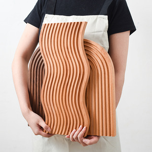 Plateau de <span class=keywords><strong>planche</strong></span> <span class=keywords><strong>à</strong></span> <span class=keywords><strong>pain</strong></span> en bois ondulé d'eau scandinave, maison en bois de hêtre, rangement d'aromathérapie, plateau <span class=keywords><strong>à</strong></span> thé de l'après-midi, assiette <span class=keywords><strong>à</strong></span> dîner - Product Image 4